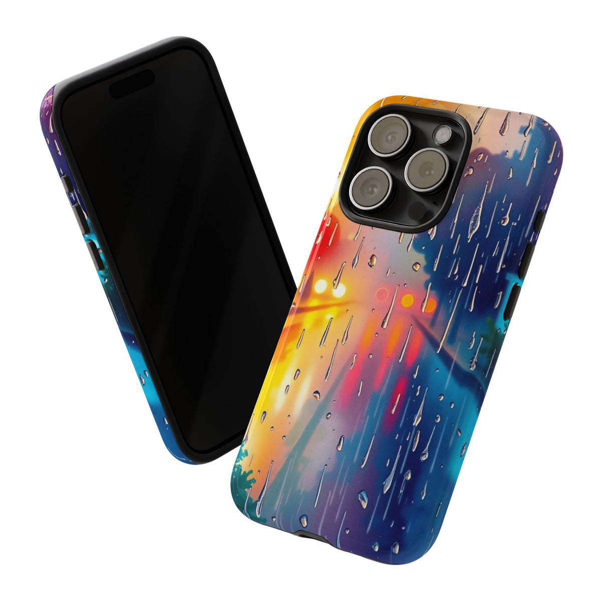 Electric Rain Watercolour Design Phone Case - Multicolor Phone Case