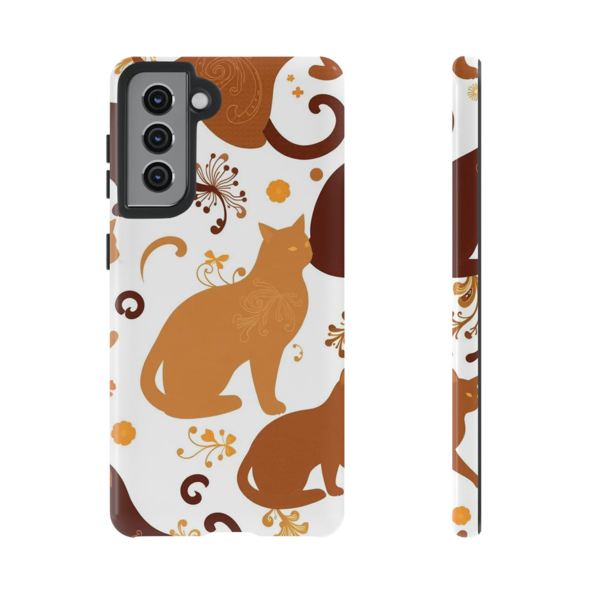 Abstract Cat Pattern Phone Case - Multicolor Phone Case - Samsung Galaxy S21 / Glossy