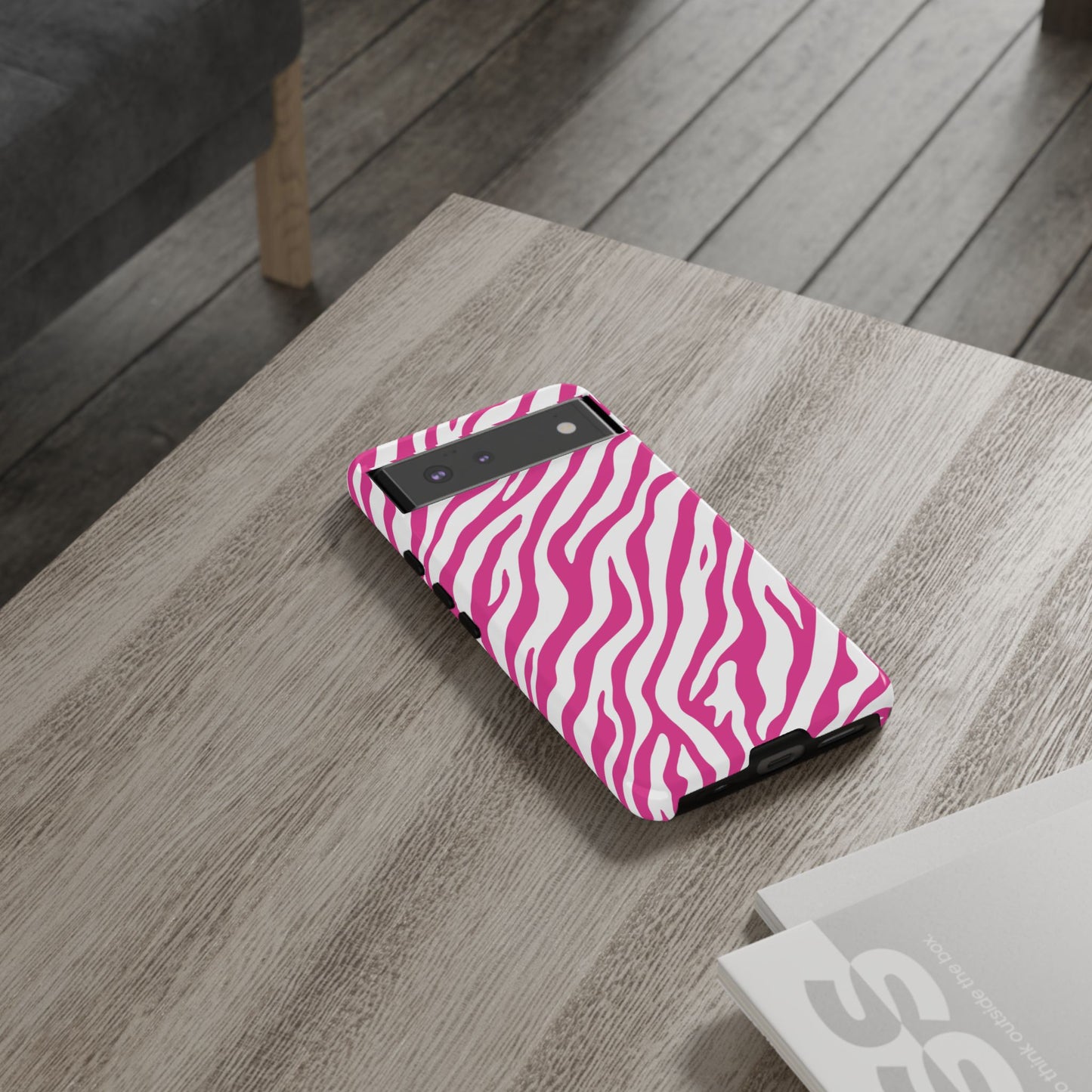 Stylish Hot Pink Zebra Print Phone Case