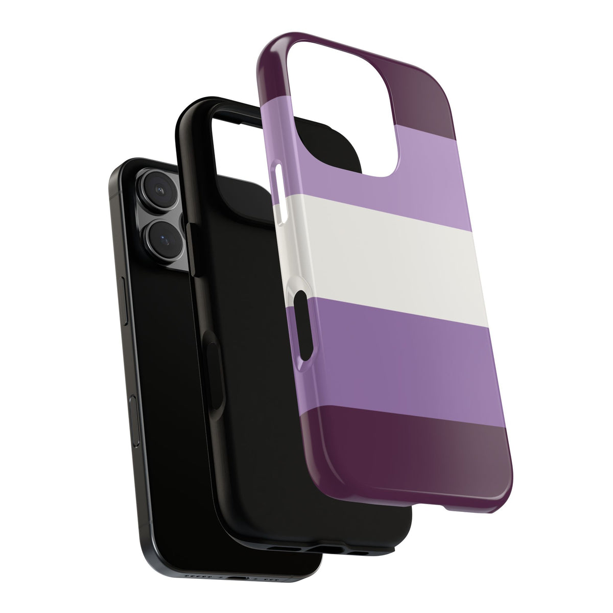 Purple Stripe Pattern Phone Case - Purple Phone Case