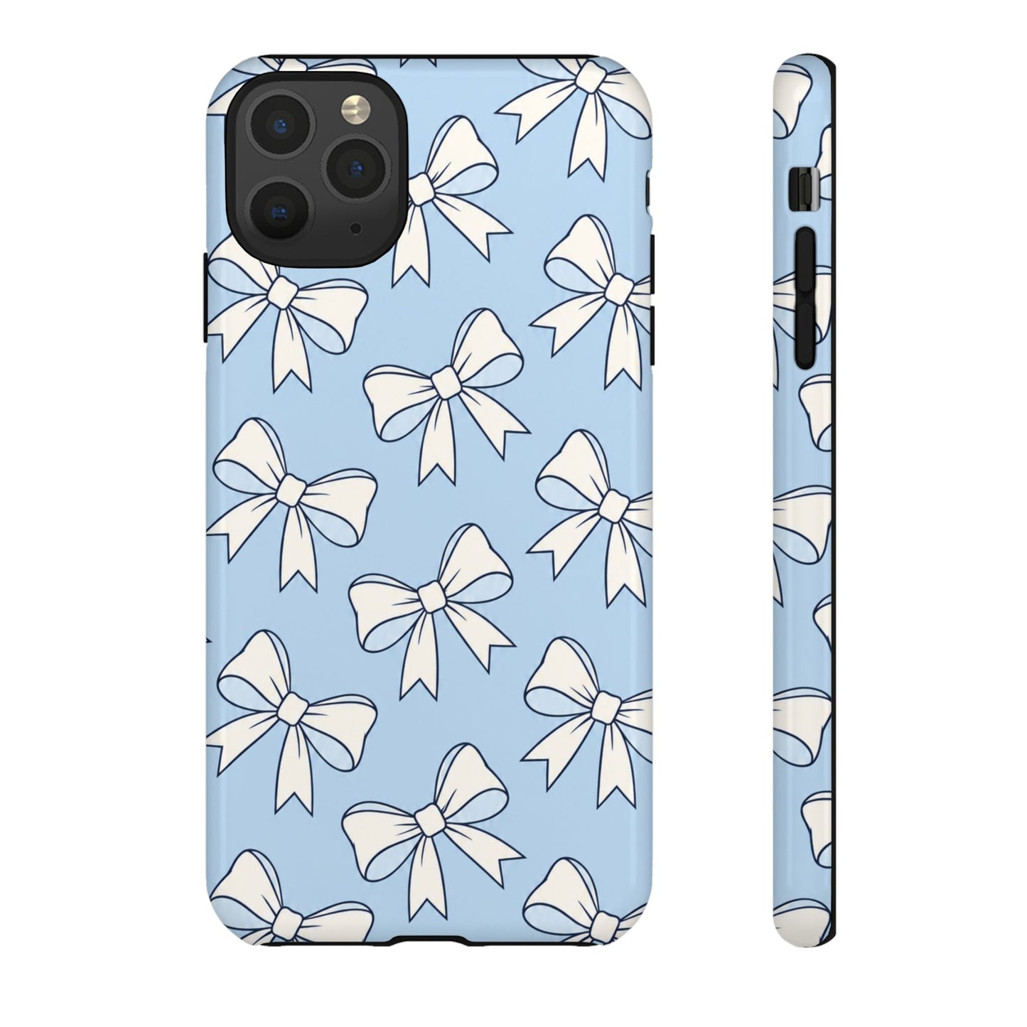 Chic Powder Blue Bow Pattern Phone Case