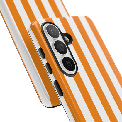 Simple Yellow & White Stripe Pattern Phone Case - White Phone Case