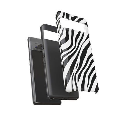 Modern Monochrome Zebra Print Phone Case
