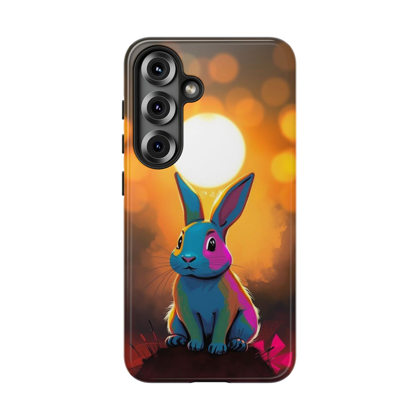 Samsung Galaxy S25 / Glossy Phone Case - Pop Art Rabbit Design Phone Case