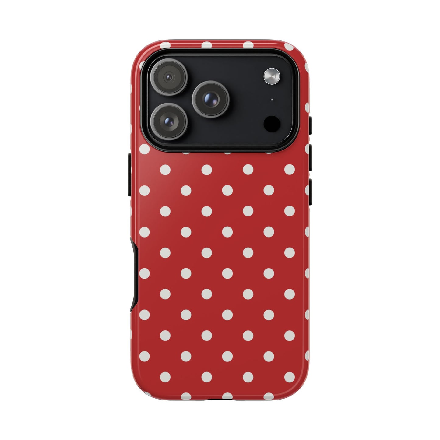 Red with White Dot Pattern Phone Case