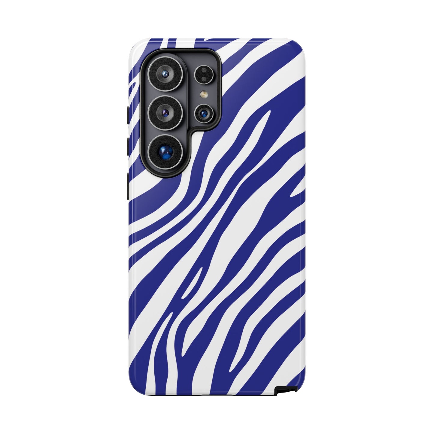 Modern Electric Blue Zebra Print Phone Case