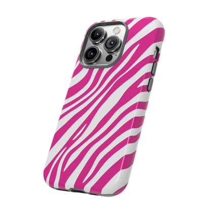 Modern Hot Pink Zebra Print Phone Case