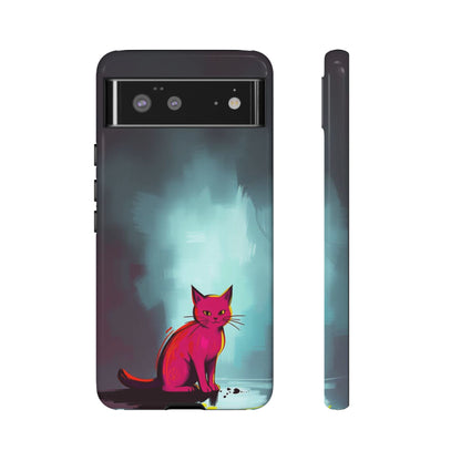 Pop Art Moody Cat Design Phone Case - Multicolor Phone Case - Google Pixel 6 / Glossy