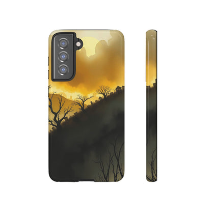 Samsung Galaxy S21 FE / Glossy Phone Case - Eerie Graveyard Watercolour Design Phone Case