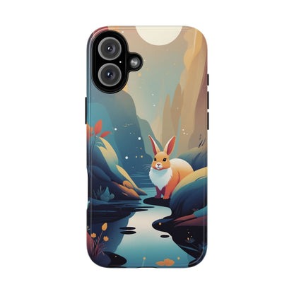 iPhone 16 Plus / Glossy Phone Case - Stylised Rabbit Design Phone Case