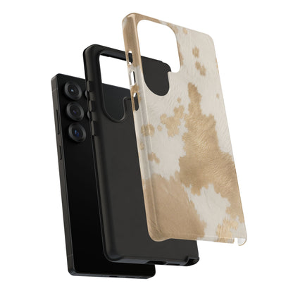 Elegant Champagne Cow Print Phone Case