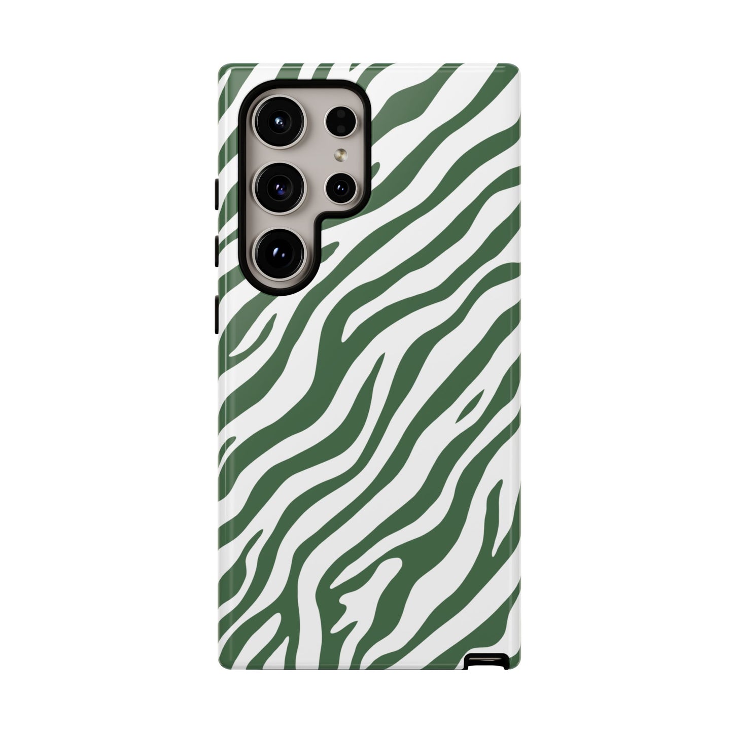 Stylish Sage Zebra Print Phone Case