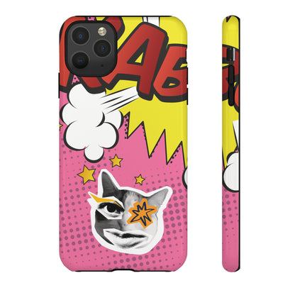 Bold Pink Pop Art Cat Phone Case - Pink Phone Case - iPhone 11 Pro Max / Glossy