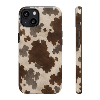 Stylish Mocha Cow Print Phone Case