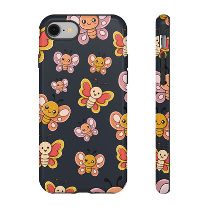 Grey Butterfly Sticker Design Phone Case - Grey Phone Case - iPhone 8 / Glossy