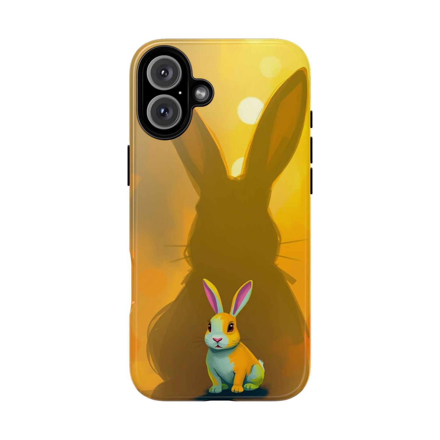 iPhone 16 Plus / Glossy Phone Case - Shadow Rabbit Design Phone Case