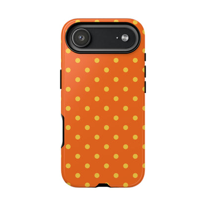 Trendy Orange & Yellow Dot Pattern Phone Case