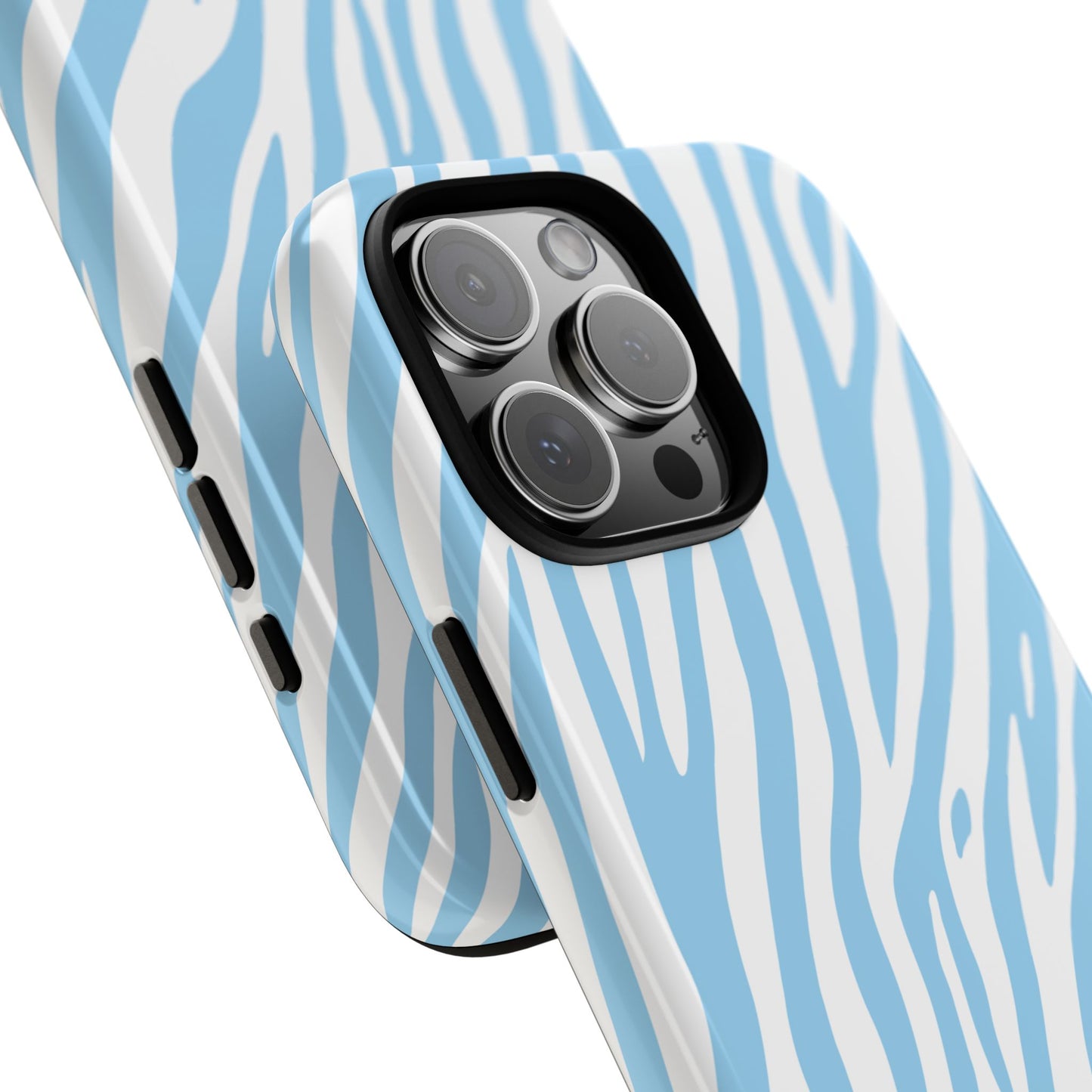 Sky Blue Tiger Print Phone Case