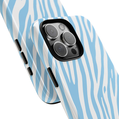 Sky Blue Tiger Print Phone Case