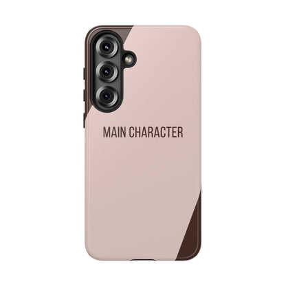 Samsung Galaxy S25 Plus / Glossy Phone Case - Sassy Statement Case ’Main Character’ in Pink & Brown
