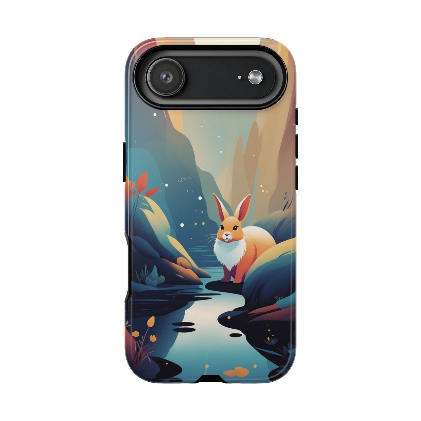 iPhone 17 Air / Glossy Phone Case - Stylised Rabbit Design Phone Case
