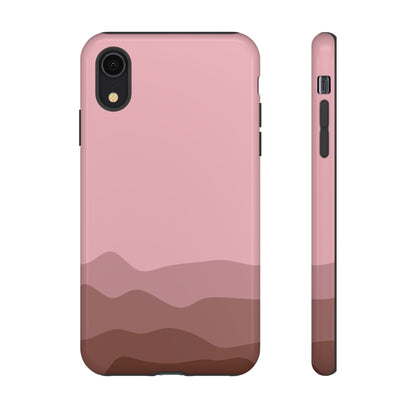 Pink Abstract Waves Protective Phone Case - Pink Phone Case - iPhone XR / Glossy