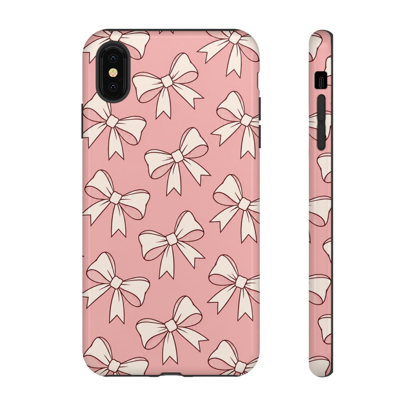 Chic Blush Pink Bow Pattern Phone Case