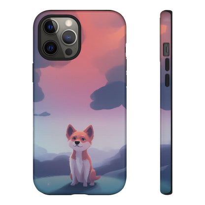 iPhone 12 Pro Max / Glossy Phone Case - Cute Dog & Cloud Design Phone Case