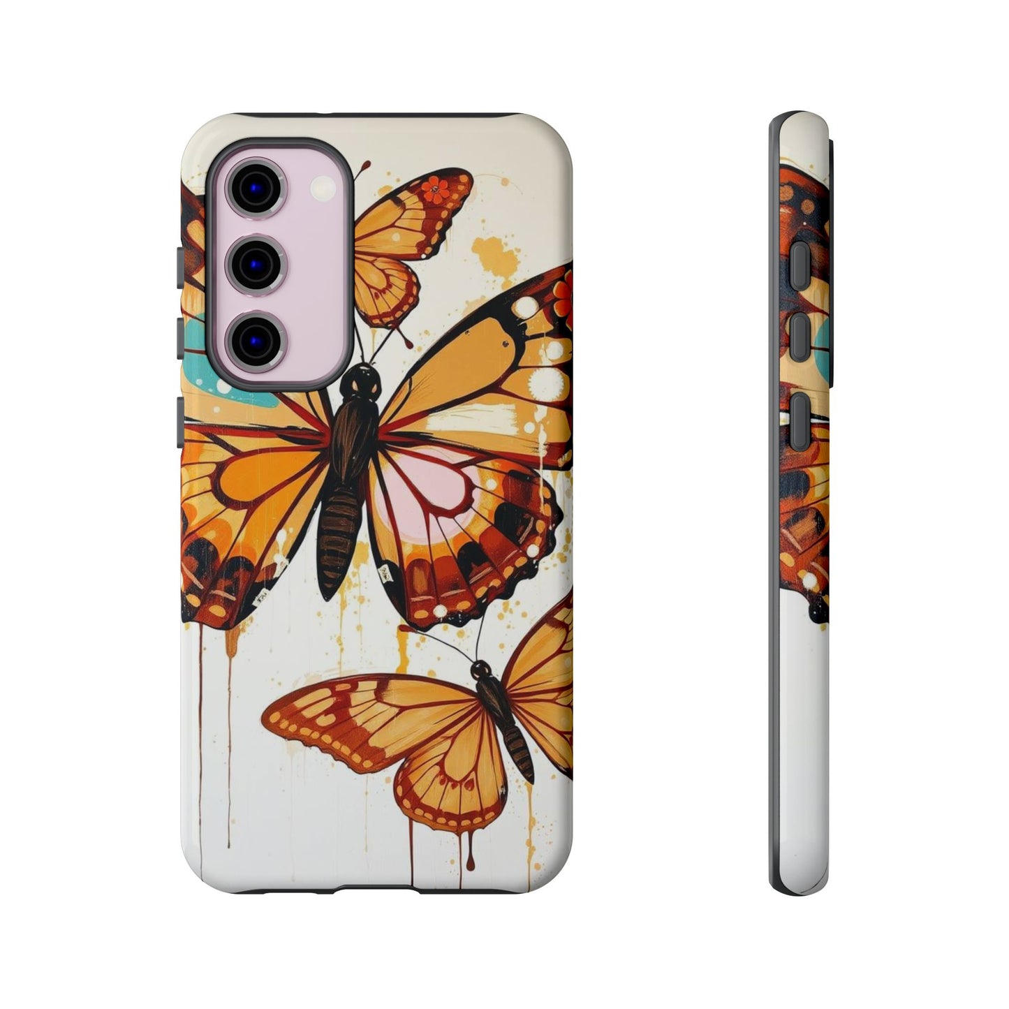 Samsung Galaxy S23 Plus / Glossy Phone Case - Abstract Butterflies Design Phone Case