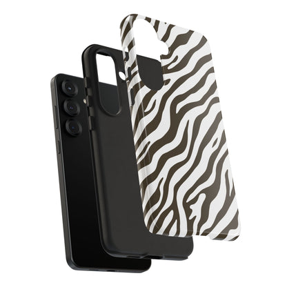 Stylish Mocha Zebra Print Phone Case