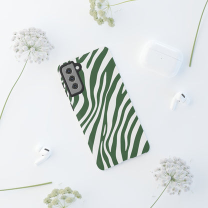Modern Sage Zebra Print Phone Case