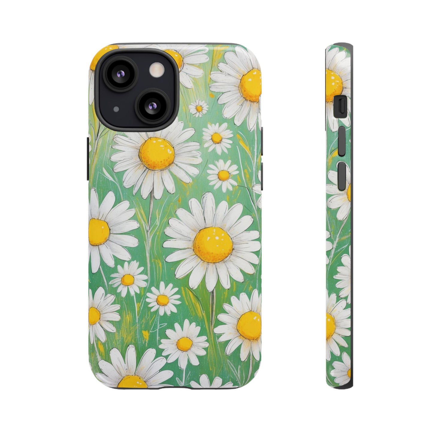 iPhone 13 Mini / Glossy Phone Case - Daisies Floral Pattern 4 Phone Case