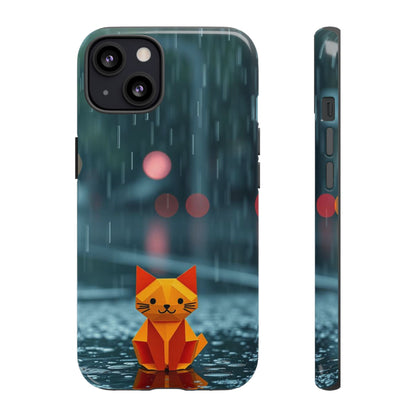 iPhone 13 / Glossy Phone Case - Origami ’Soggy Cat’ Design Phone Case