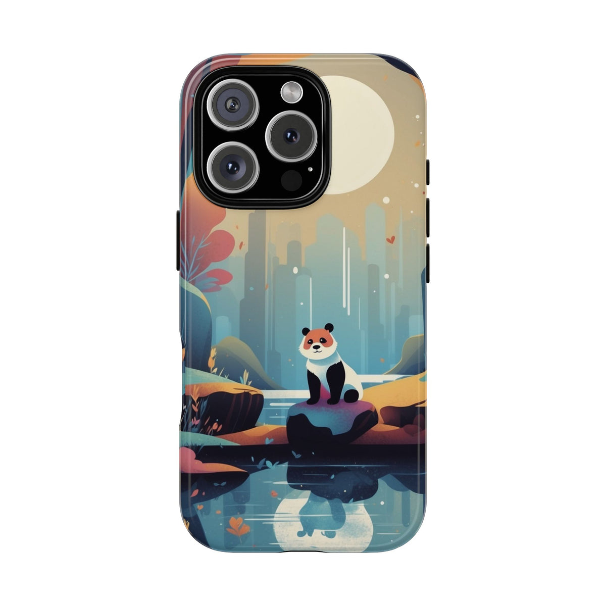 Stylised Panda Design Phone Case - Multicolor Phone Case - iPhone 16 Pro / Glossy