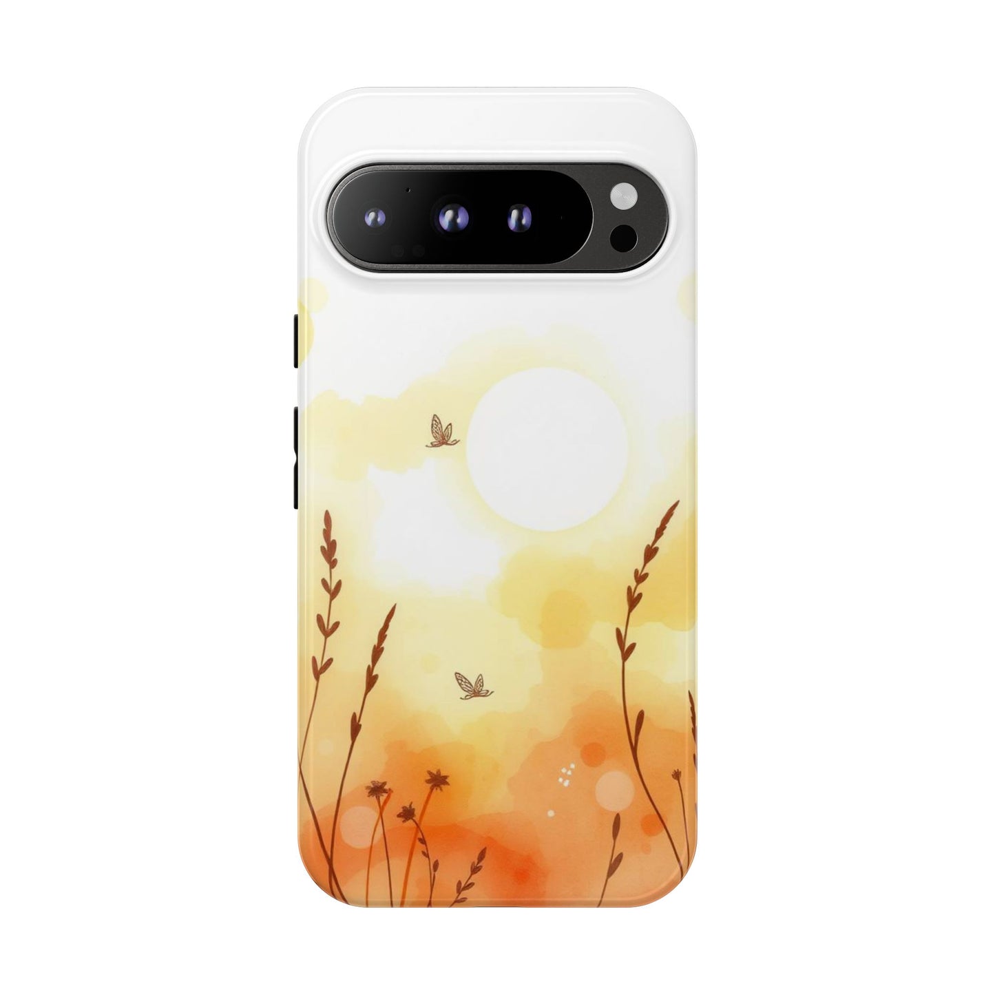 Google Pixel 9 Pro XL / Glossy Phone Case - Boho Chic Watercolour Wildflower Pattern Phone Case
