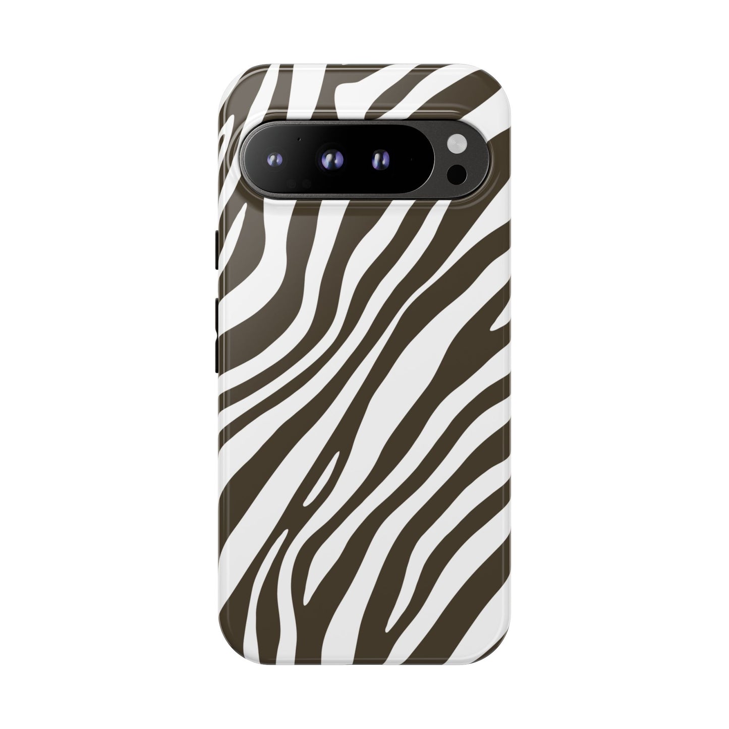 Modern Mocha Zebra Print Phone Case