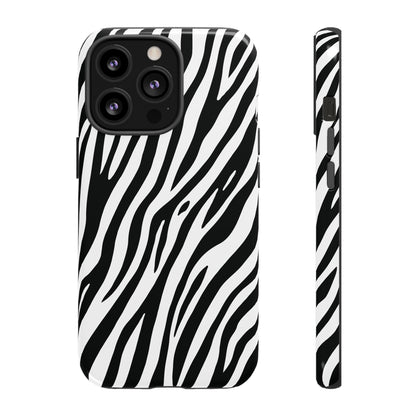 Monochrome Tiger Print Phone Case