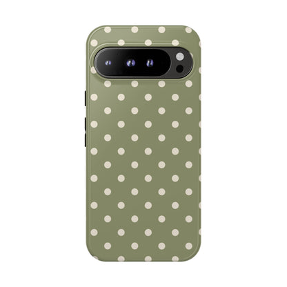 Green & White Dot Pattern Phone Case