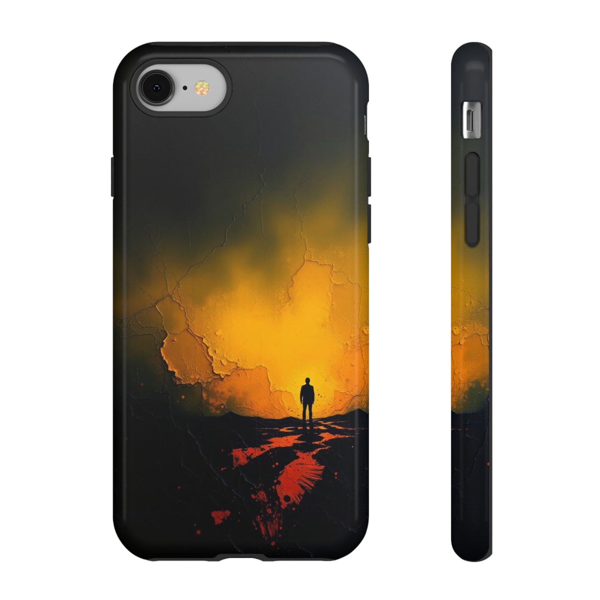 Acrylic Mysterious Figure Phone Case - Multicolor Phone Case - iPhone 8 / Glossy