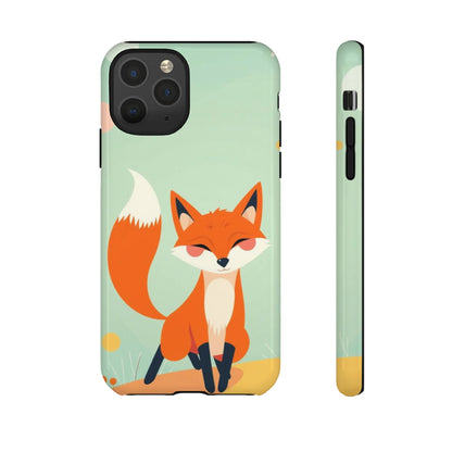 iPhone 11 Pro / Glossy Phone Case - Happy Fox Design Phone Case