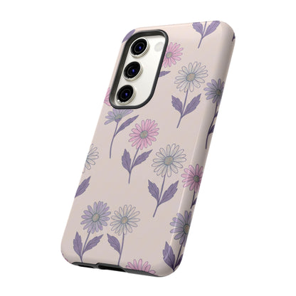 Pretty Pink & Purple Daisy Pattern Phone Case