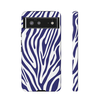 Graphic Blue Tiger Print Phone Case