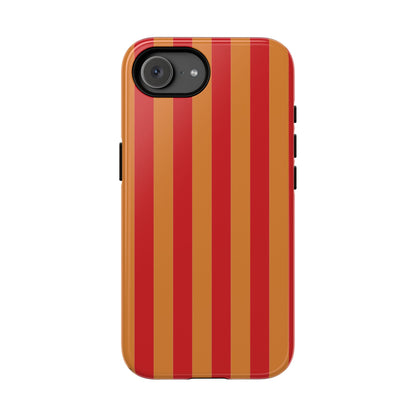 Orange & Red Stripe Pattern Phone Case - Orange Phone Case - iPhone 17e / Glossy