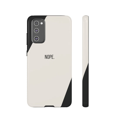 Samsung Galaxy S20 FE / Glossy Phone Case - Sassy Statement Case ’Nope’ in Black & White