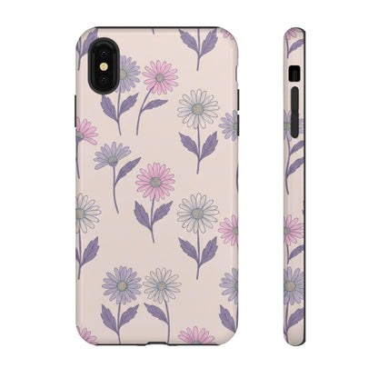 Pretty Pink & Purple Daisy Pattern Phone Case