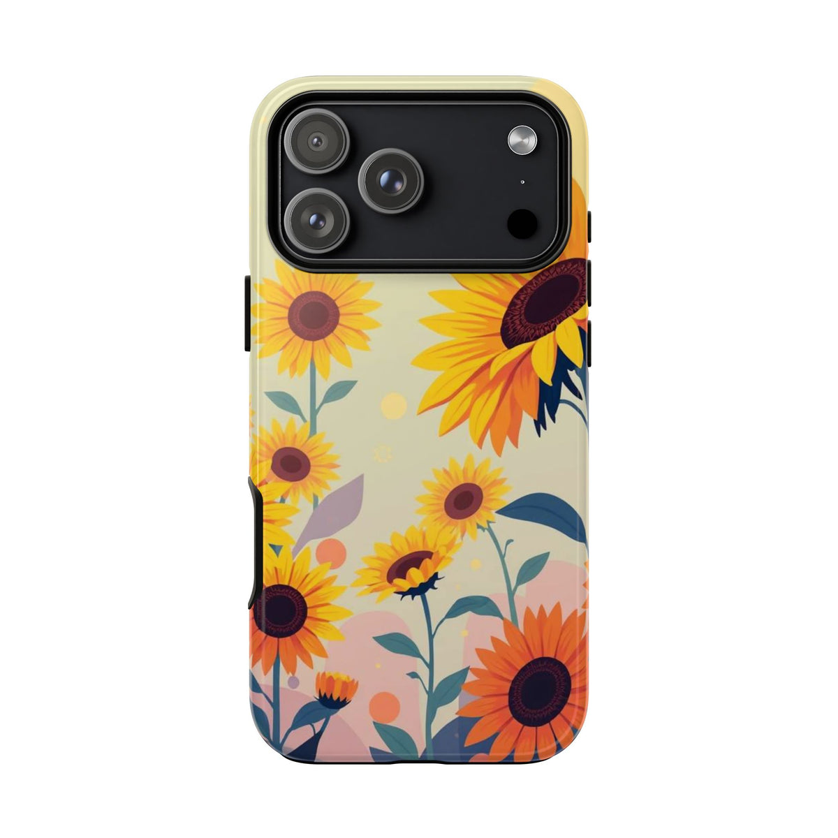 Modern Flat Sunflower Design Phone Case - Multicolor Phone Case - iPhone 17 Pro Max / Glossy