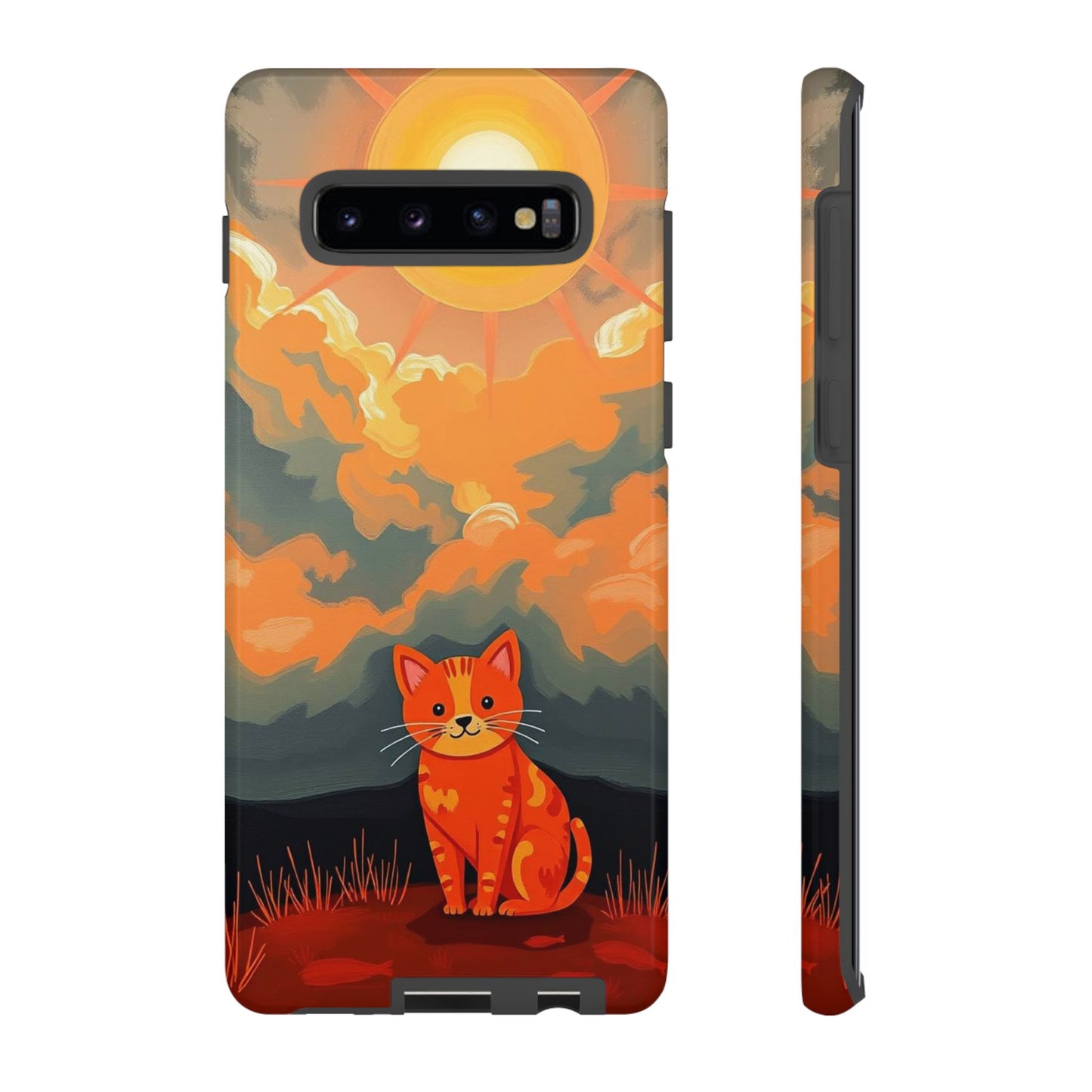 Acrylic Painting Style Cat Design Phone Case