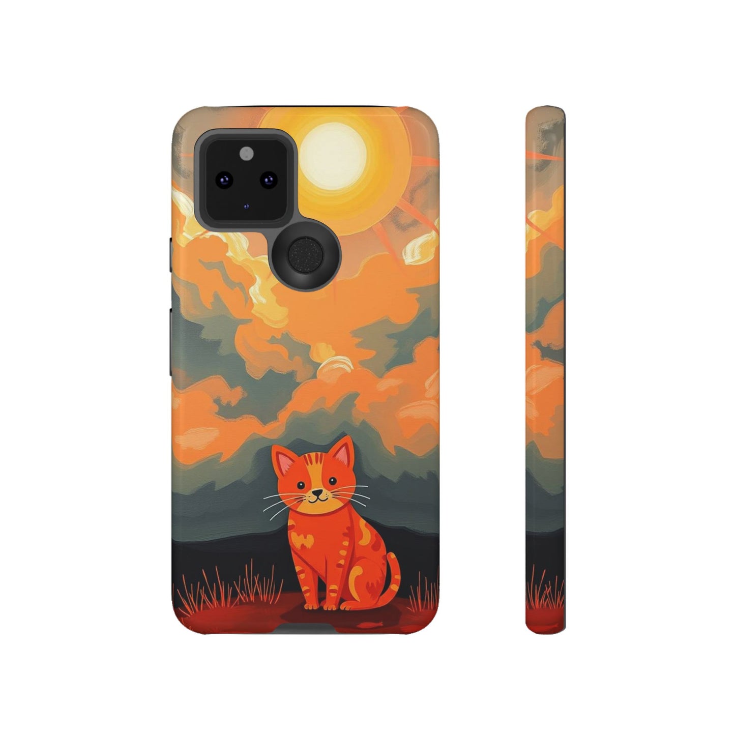 Acrylic Painting Style Cat Design Phone Case