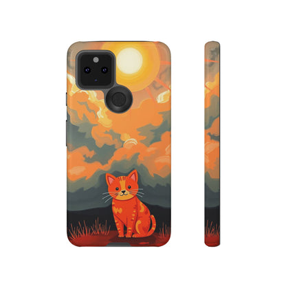 Acrylic Painting Style Cat Design Phone Case