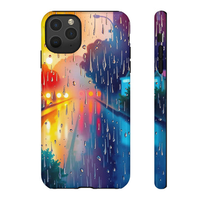 iPhone 11 Pro Max / Glossy Phone Case - Electric Rain Watercolour Design Phone Case